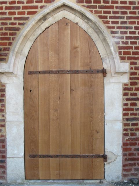 porte d'église en chêne