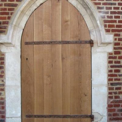 porte d'église en chêne